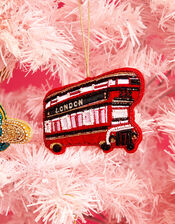 Embellished London Bus Hanging Decoration, , large