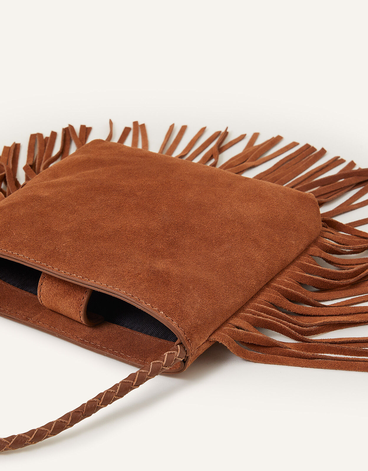 Leather crossbody bag with tassel hotsell