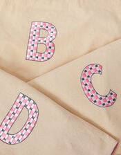 Initial Embroidered Tote Bag, Pink (PINK), large