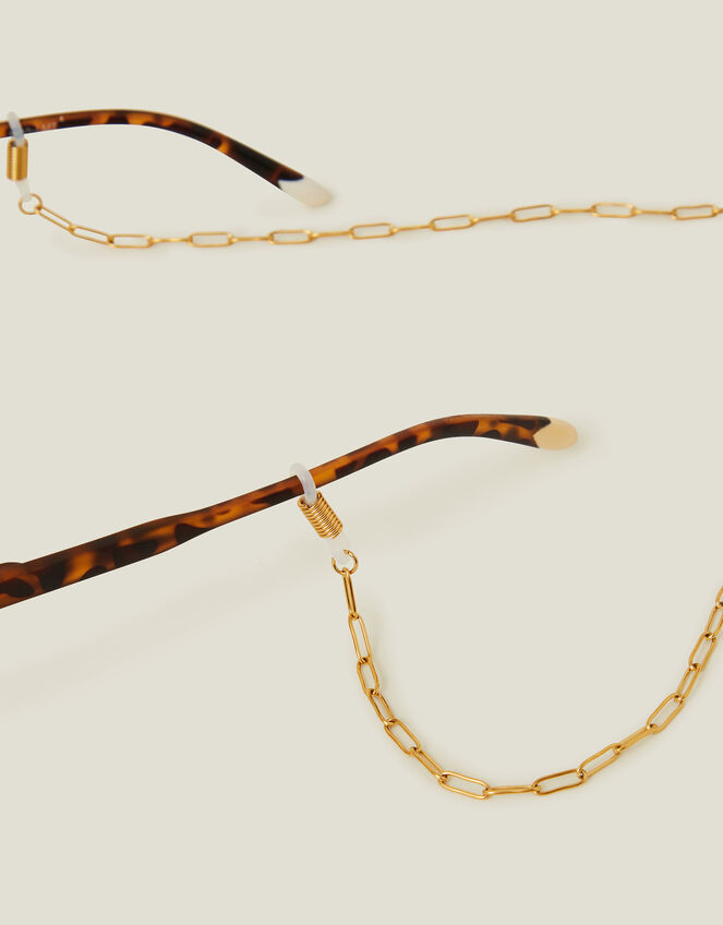 14ct Gold-Plated Stainless Steel Glasses Chain, , large