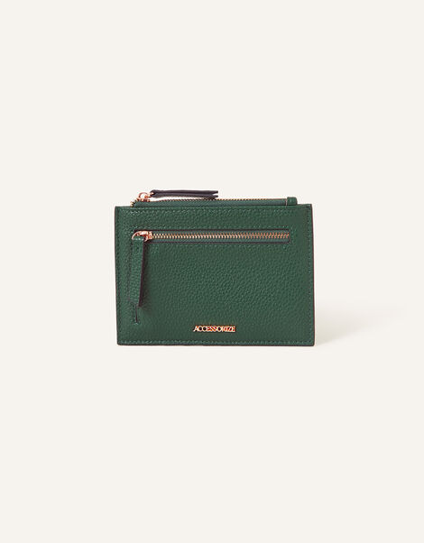 Large Zip Card Holder, Green (GREEN), large