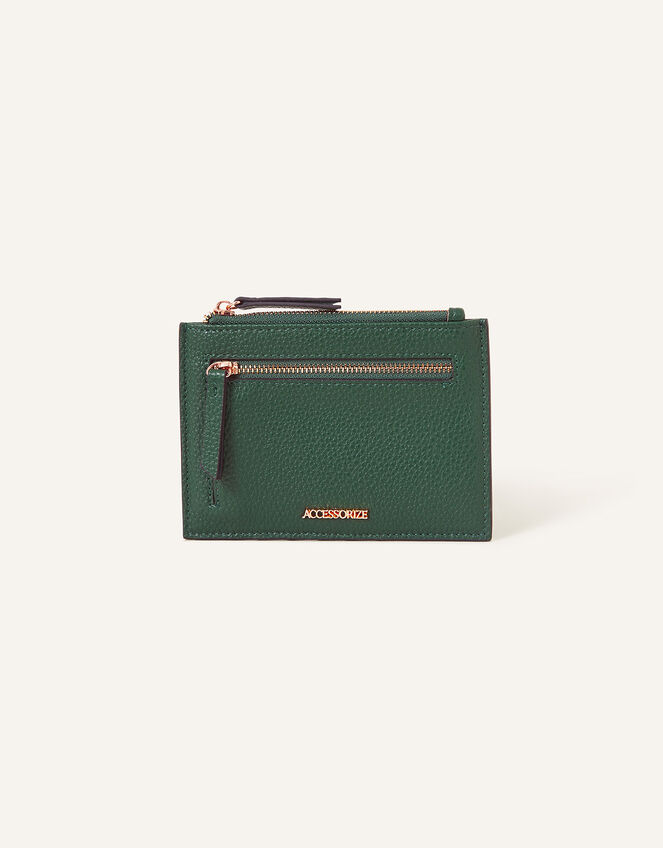 Large Zip Card Holder, Green (GREEN), large