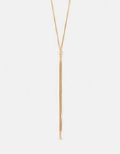 Slinky Lariat Necklace, Gold (GOLD), large
