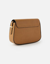 Ruby Saddle Cross-Body Bag , Tan (TAN), large