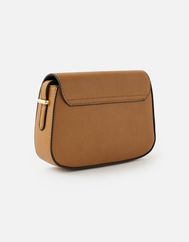 Ruby Saddle Cross-Body Bag , Tan (TAN), large