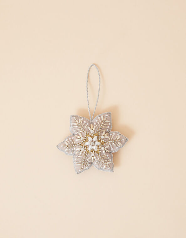 Pearly Snowflake Christmas Decoration, , large