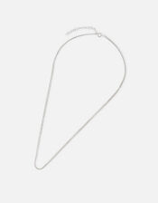 Sterling Silver Layered Chain Necklace , , large