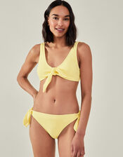 Bunny Tie Bikini Top, Yellow (YELLOW), large