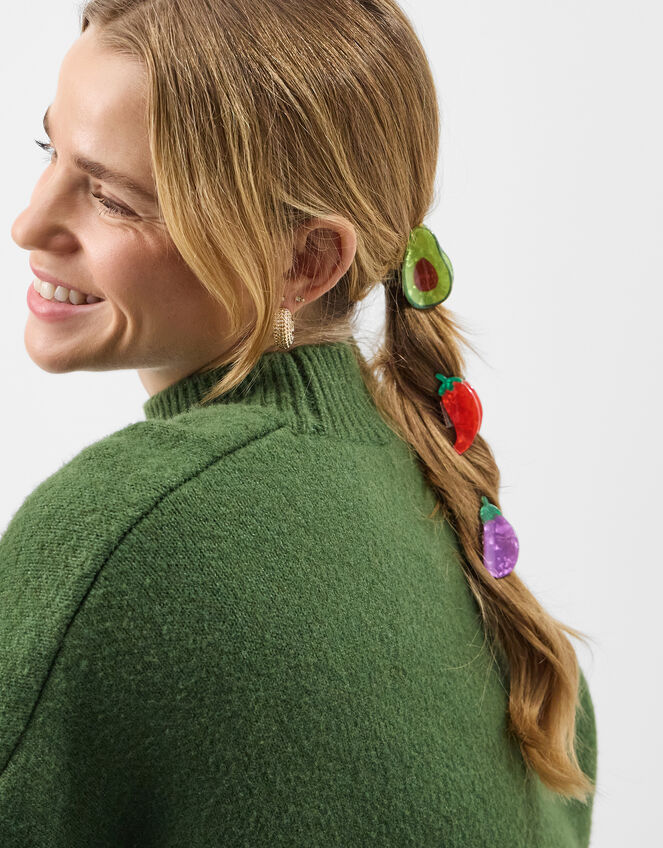 3-Pack Mini Fruit & Veg Claw Clips, , large