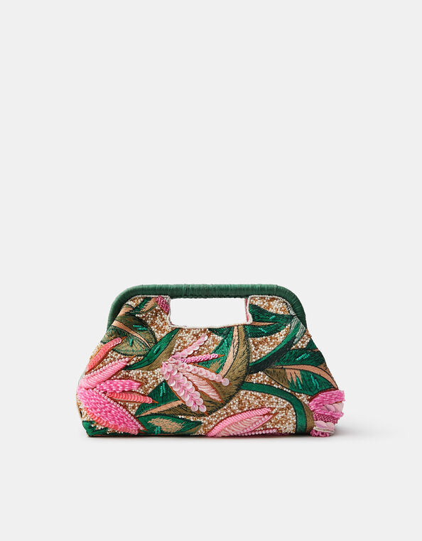 Tropical Embellished Crossbody Bag, , large