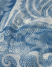 Lightweight Dotty Paisley Print Scarf, , large