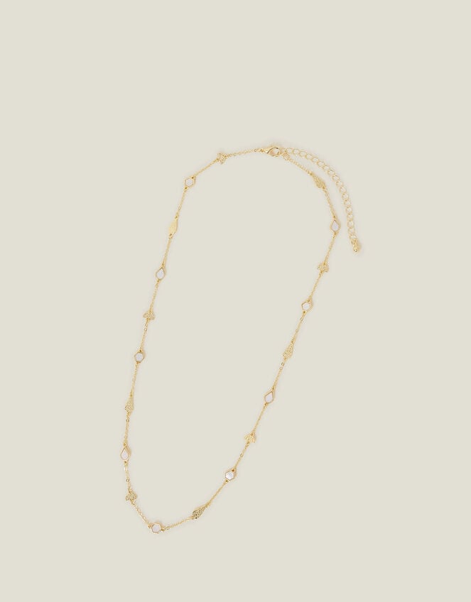 Fine Geometric Chain Necklace, , large