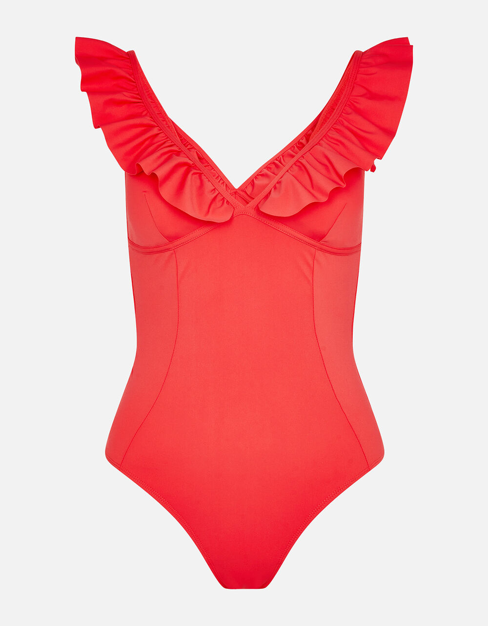 Exaggerated Ruffle Shaping Swimsuit Red Swimsuits Accessorize Uk