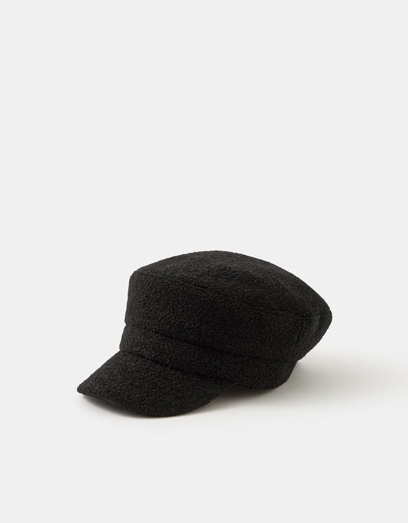 Boucle Baker Boy Hat, Black (BLACK), large