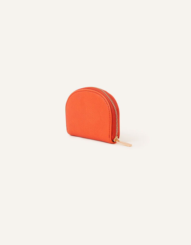 Crescent Zip Coin Purse, Orange (ORANGE), large