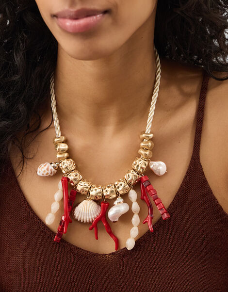 Coral Reef Statement Necklace, , large