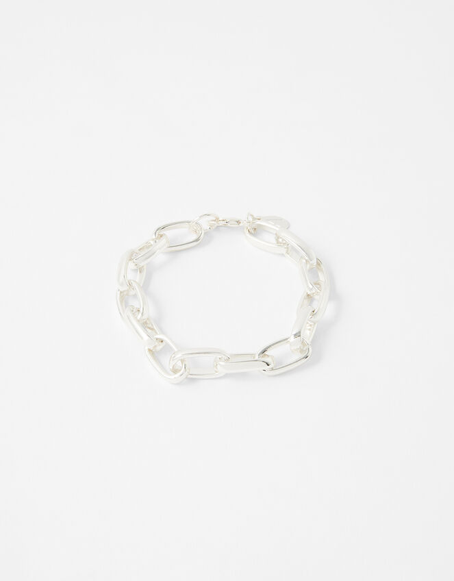 Simple Medium Chain Bracelet, Silver (SILVER), large