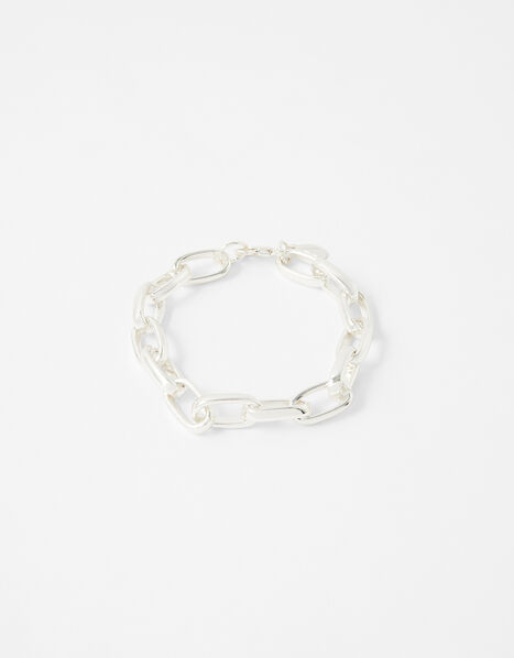 Simple Medium Chain Bracelet Silver, Silver (SILVER), large