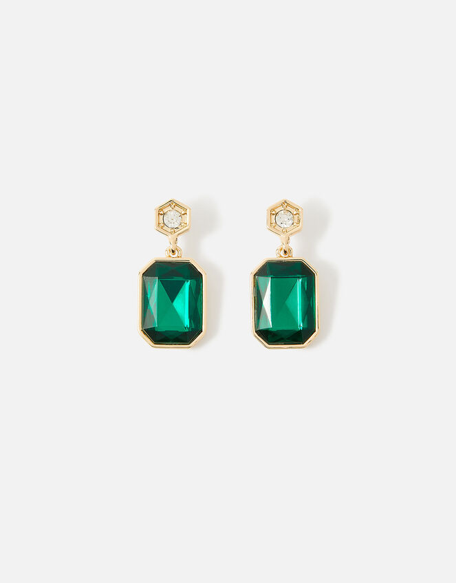 Rectangle Stone Statement Earrings, , large