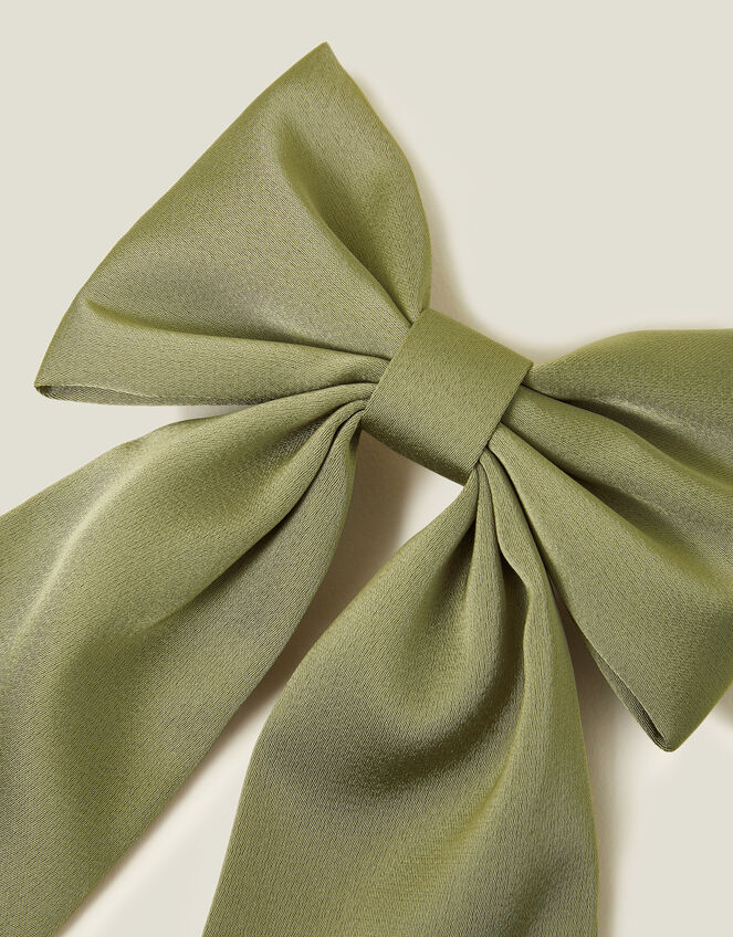 Satin Bow Hair Clip, , large