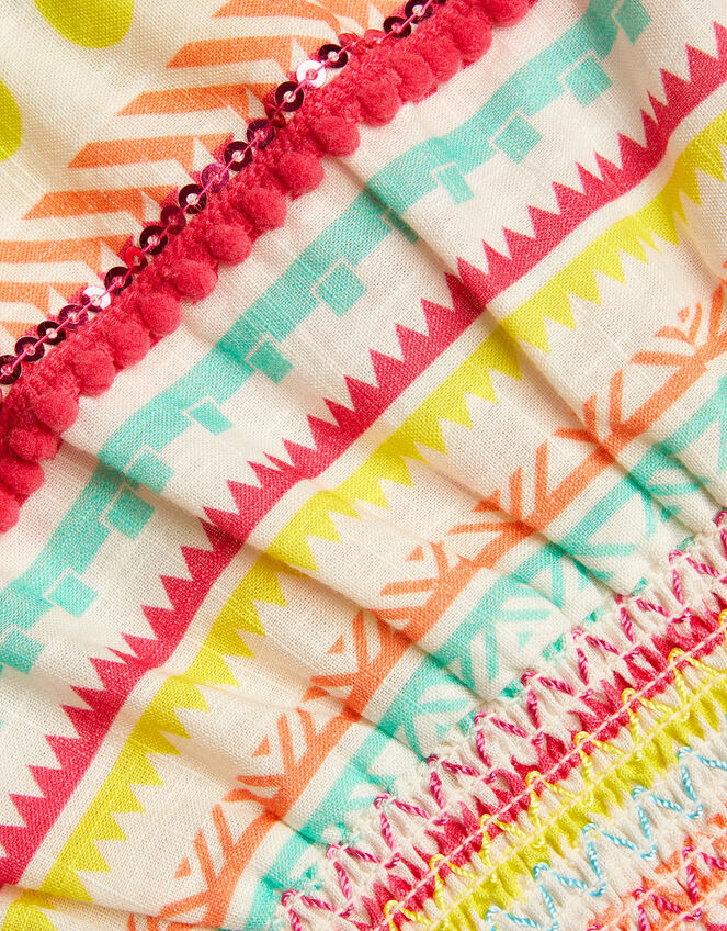 Embellished Tropical Print Jumpsuit, Multi (BRIGHTS-MULTI), large