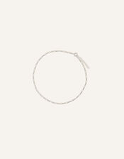 Sterling Silver Chain Anklet, , large
