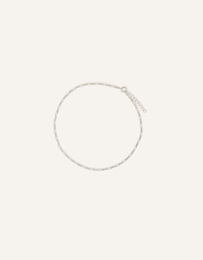 Sterling Silver Chain Anklet, , large