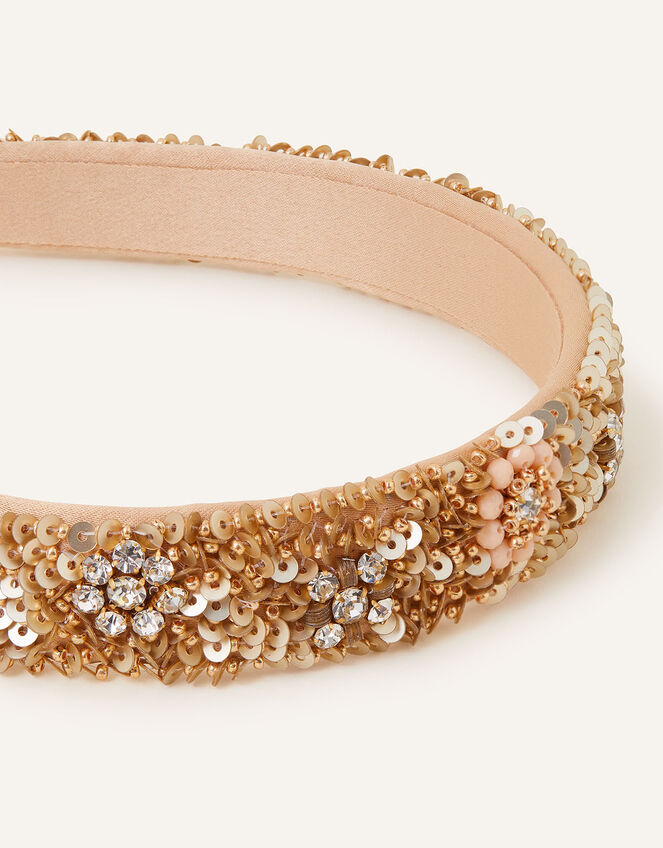 All Over Sequin Gem Headband, , large