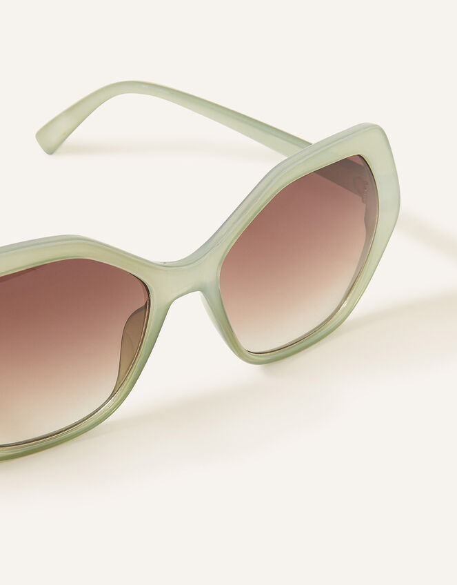 Oversized Hexagon Sunglasses, , large