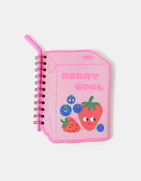 Girls Berry Cool Notebook & Straw Pen, , large