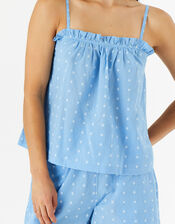 Dobby Print Vest Set, Blue (BLUE), large