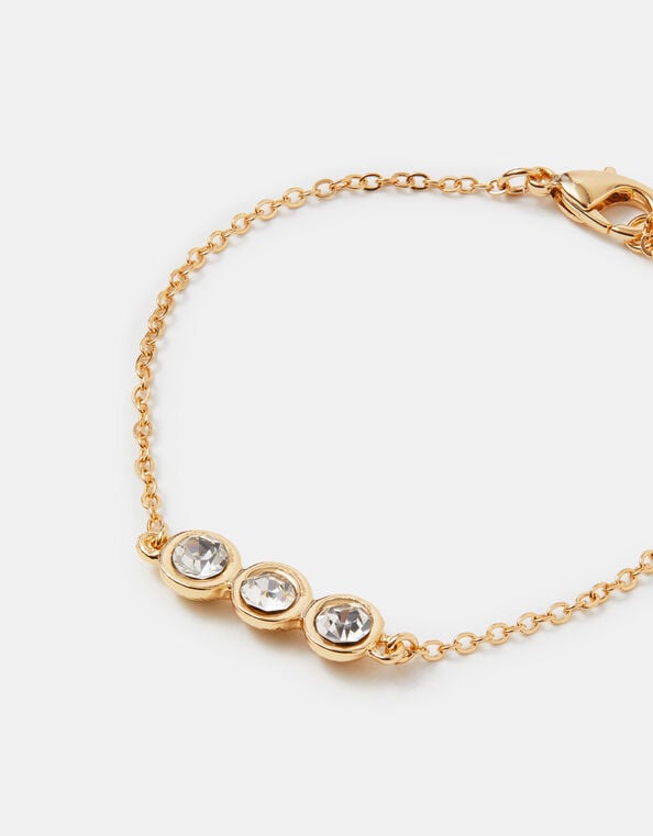 Triple Stone Bracelet, Gold (GOLD), large