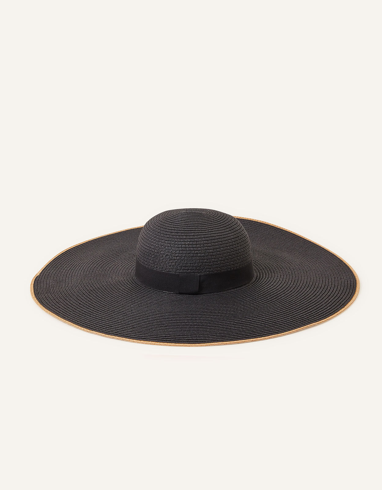 Contrast Trim Floppy Oversized Hat
