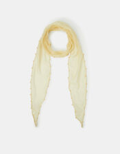 Pearl-Edged Sheer Scarf, Natural (CHAMPAGNE), large