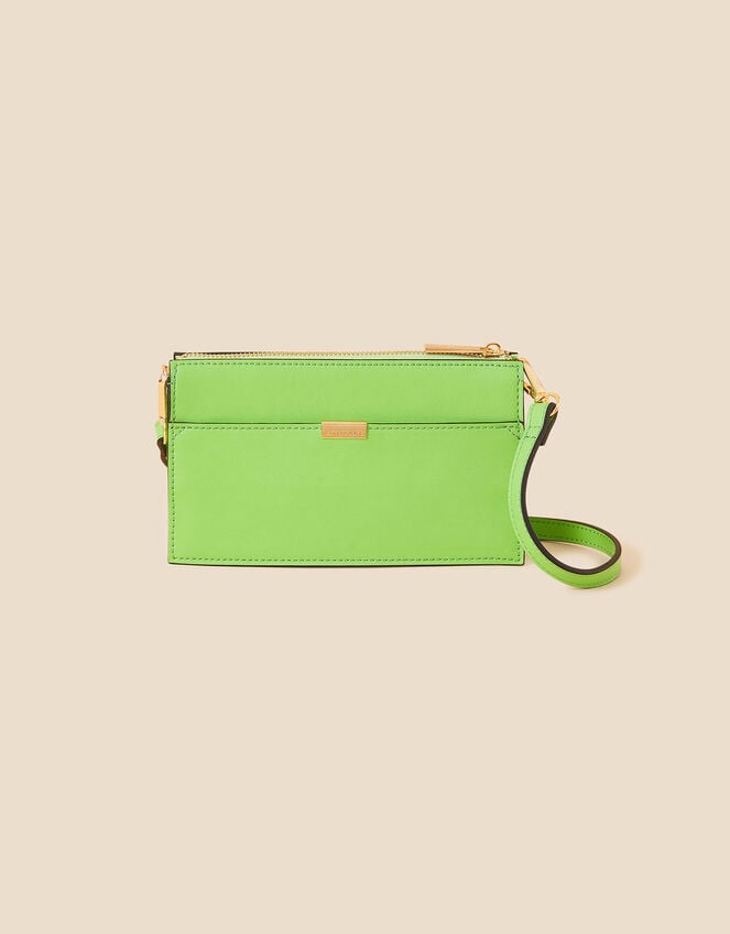 Small Zip Cross-Body Bag, Green (GREEN), large