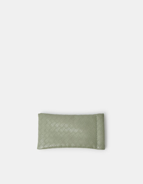 Woven Sunglasses Pouch, Green (GREEN), large