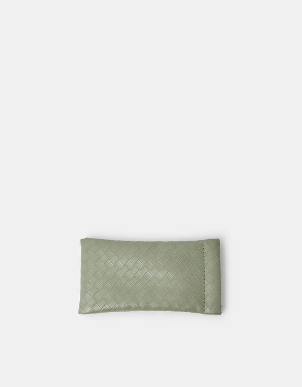 Woven Sunglasses Pouch, Green (GREEN), large