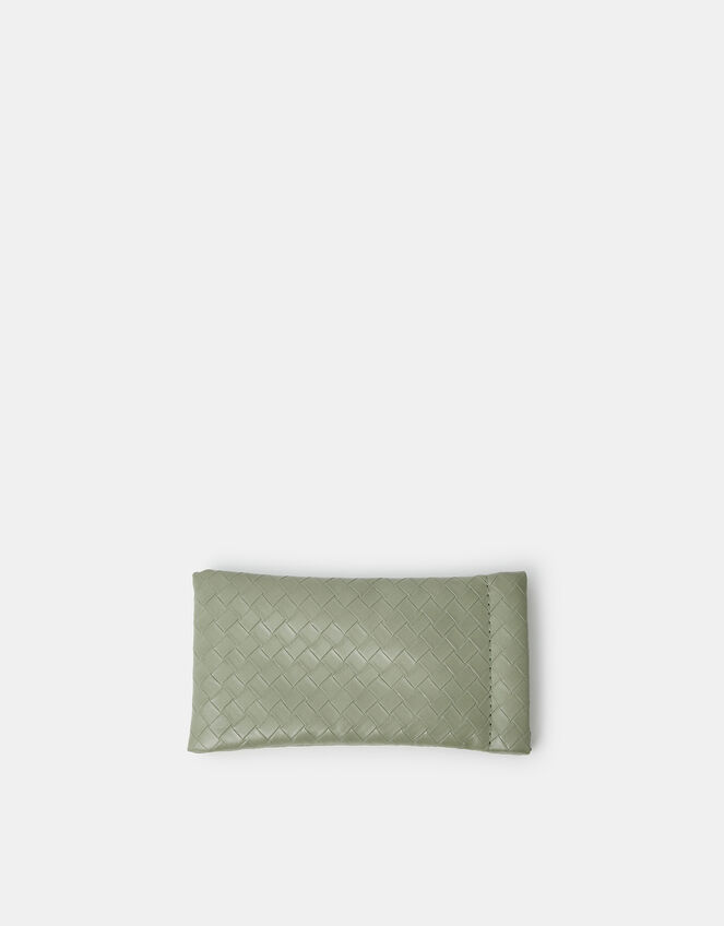 Woven Sunglasses Pouch, Green (GREEN), large