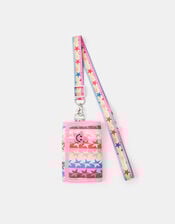 Girls Star Print Lanyard Purse, , large