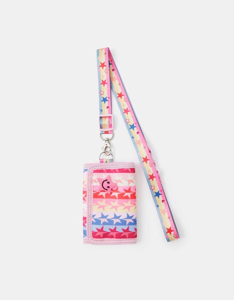 Girls Star Print Lanyard Purse, , large