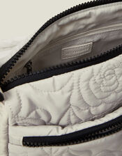 Floral Quilted Camera Bag, Cream (CREAM), large