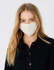 Sequin Lace Face Covering, , large