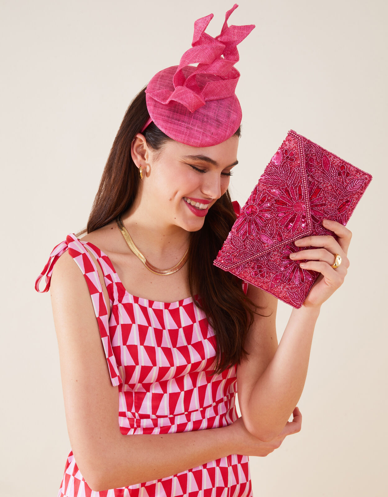 Pink fascinator accessorize on sale