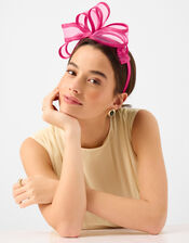 Loop Bow Fascinator, Pink (FUCHSIA), large