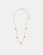 14ct Gold-Plated Coin Charm Necklace, , large