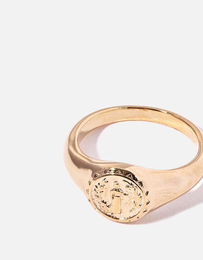 Gold-Plated Heirloom Signet Ring, Gold (GOLD), large