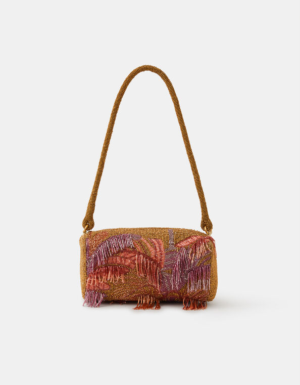 Beaded Fringe Shoulder Bag, , large