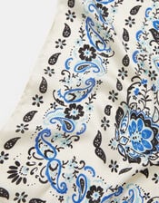 Paisley Square Satin Scarf, , large