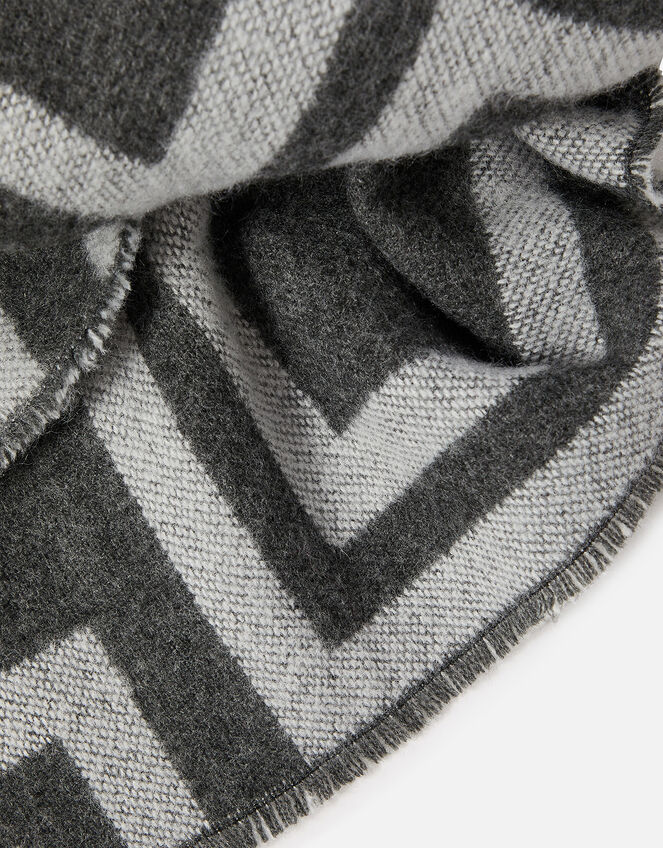 Firenze Geo Super Soft Blanket, Grey (GREY), large