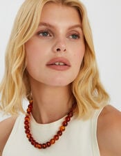 Chunky Beaded Resin Necklace, , large